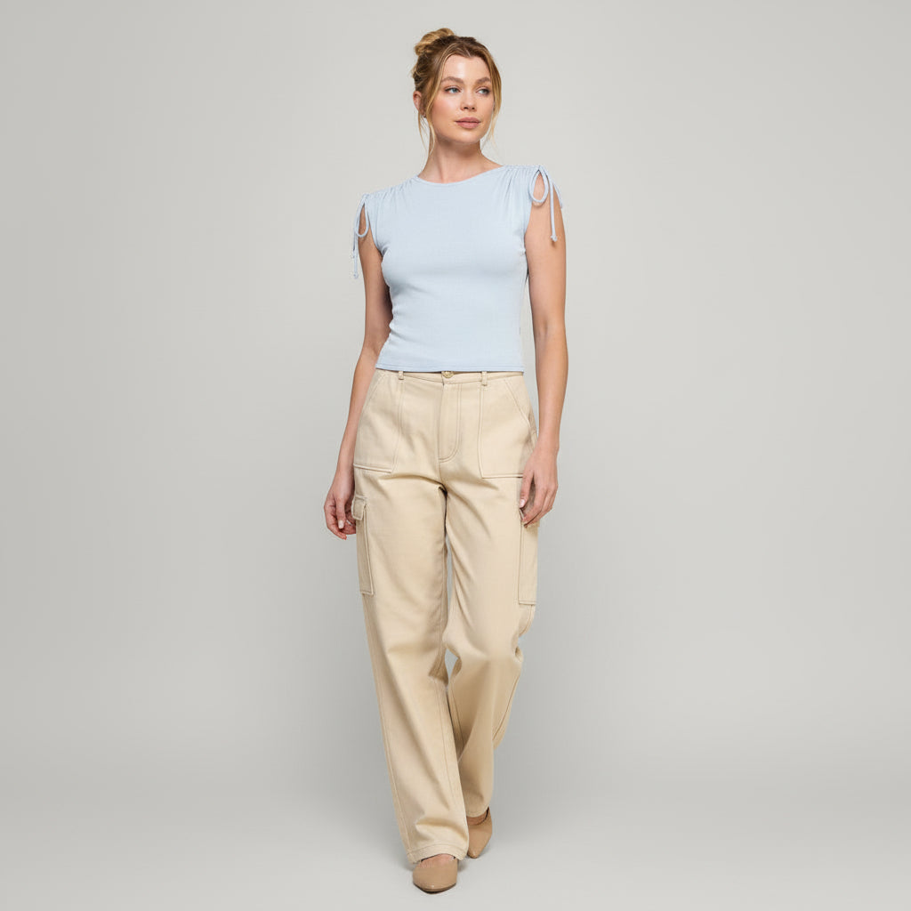 Ruching Shoulder Top