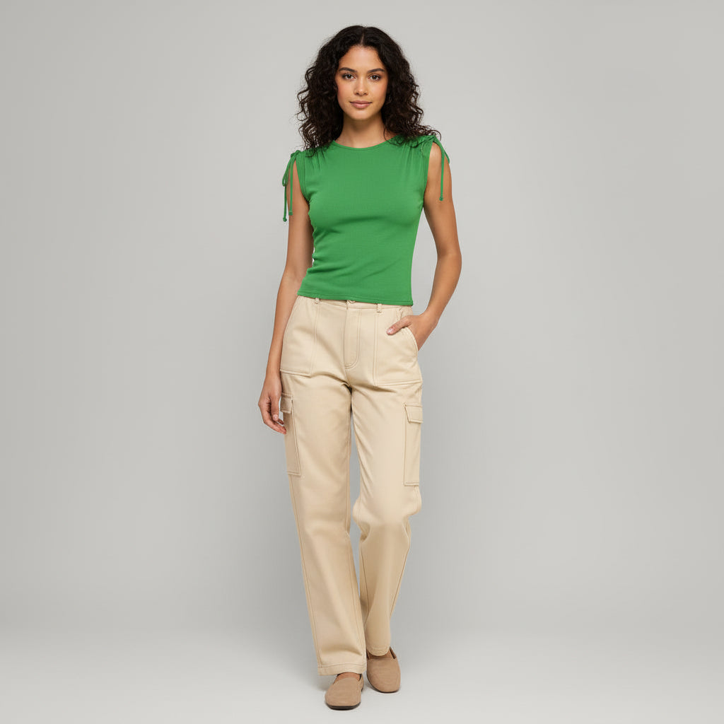 Ruching Shoulder Top