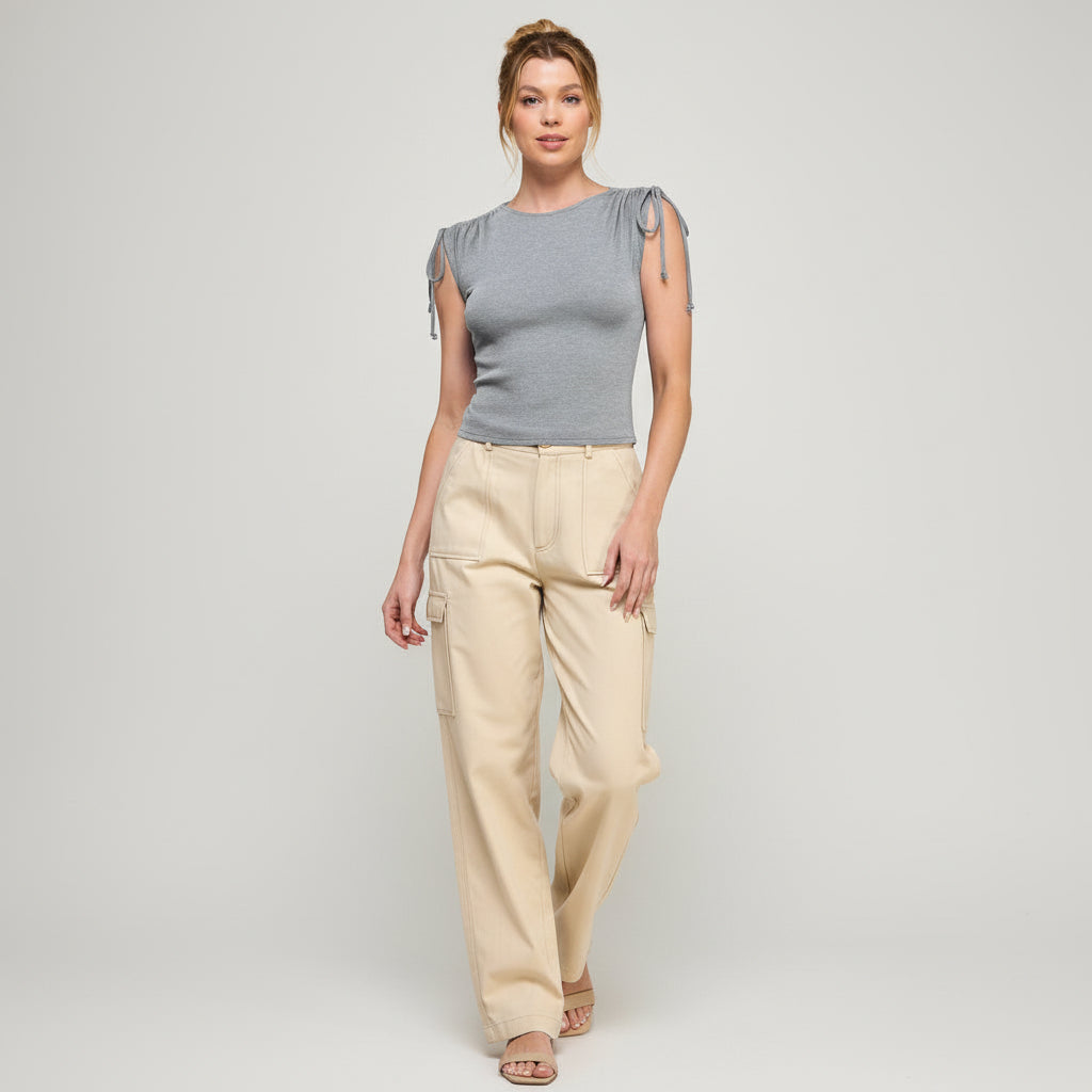 Ruching Shoulder Top