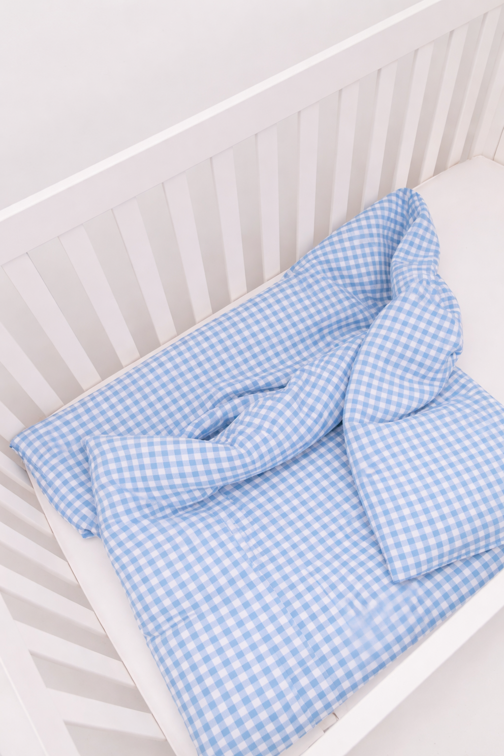 Midnight Gingham Crib Quilted Blanket