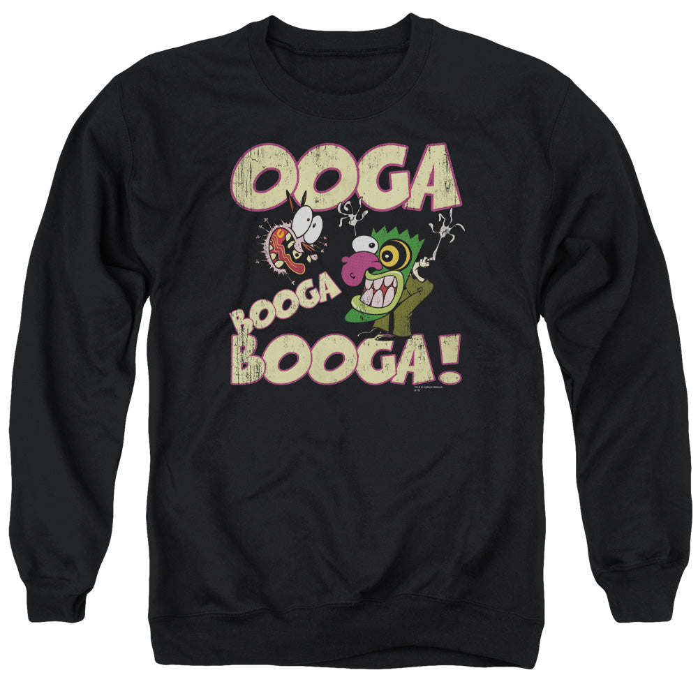 Courage Ooga Booga Booga Mens Crewneck Sweatshirt Black Officially Licensed