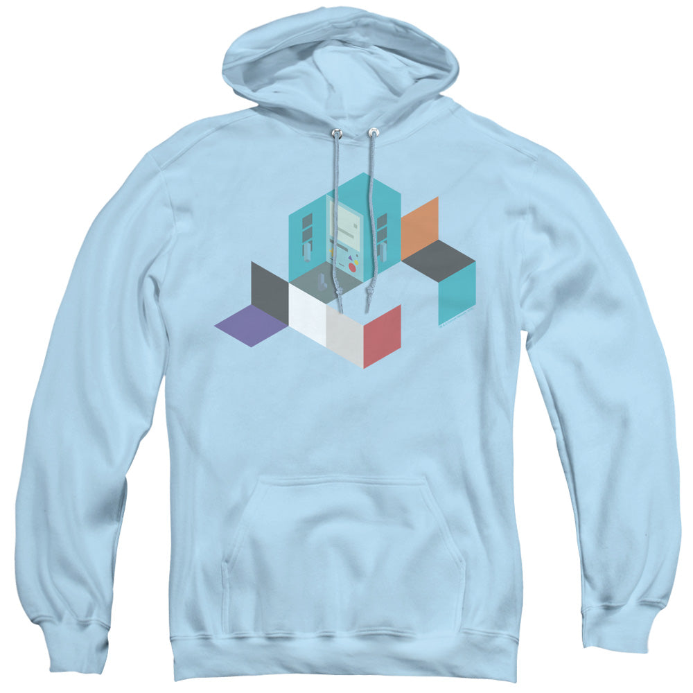Adventure Time Bmo Blocks Mens Hoodie Light Blue Officially Licensed