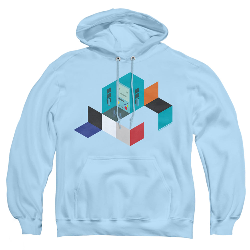 Adventure Time Bmo Blocks Mens Hoodie Light Blue Officially Licensed
