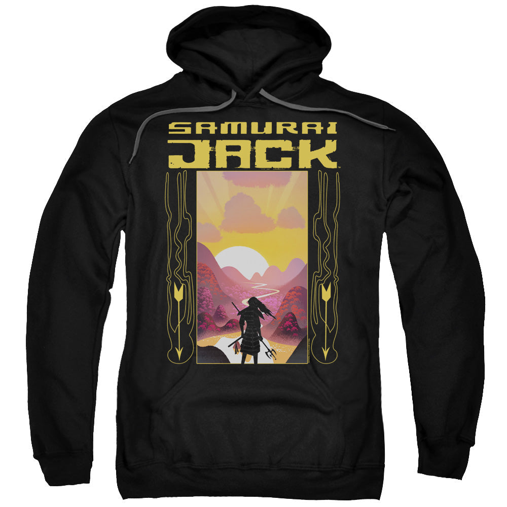 Samurai Jack Sunrise Mens Hoodie Black Officially Licensed