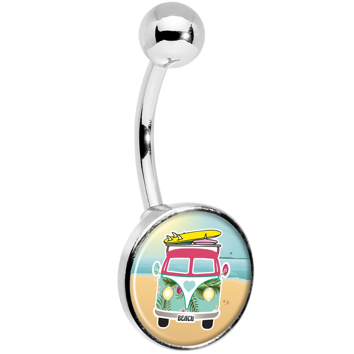 Tropical Beach Cruiser Belly Ring