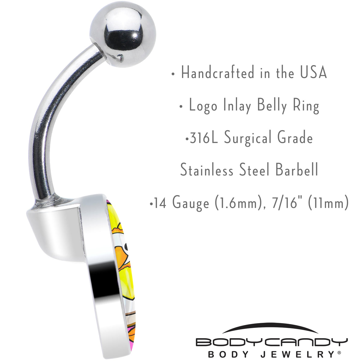 Daffodil Duck Belly Ring by Onyx O
