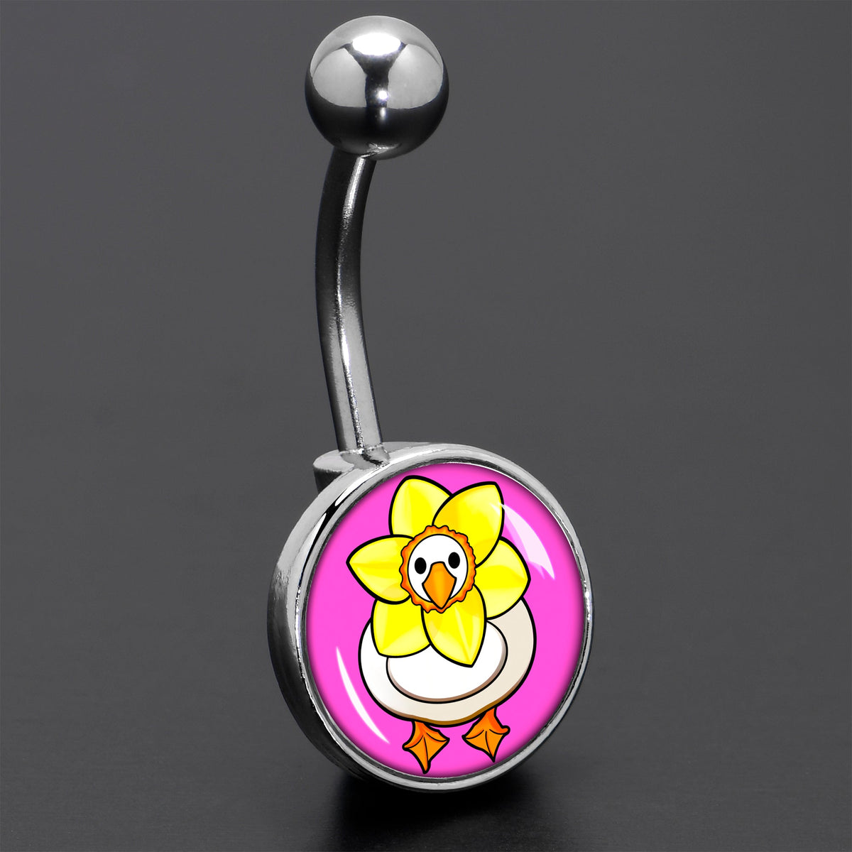 Daffodil Duck Belly Ring by Onyx O