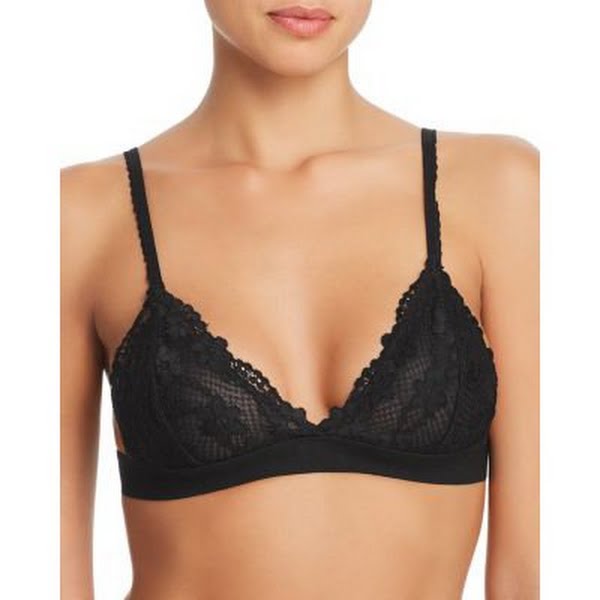 Aqua Lace Bralette, Black, Size XS