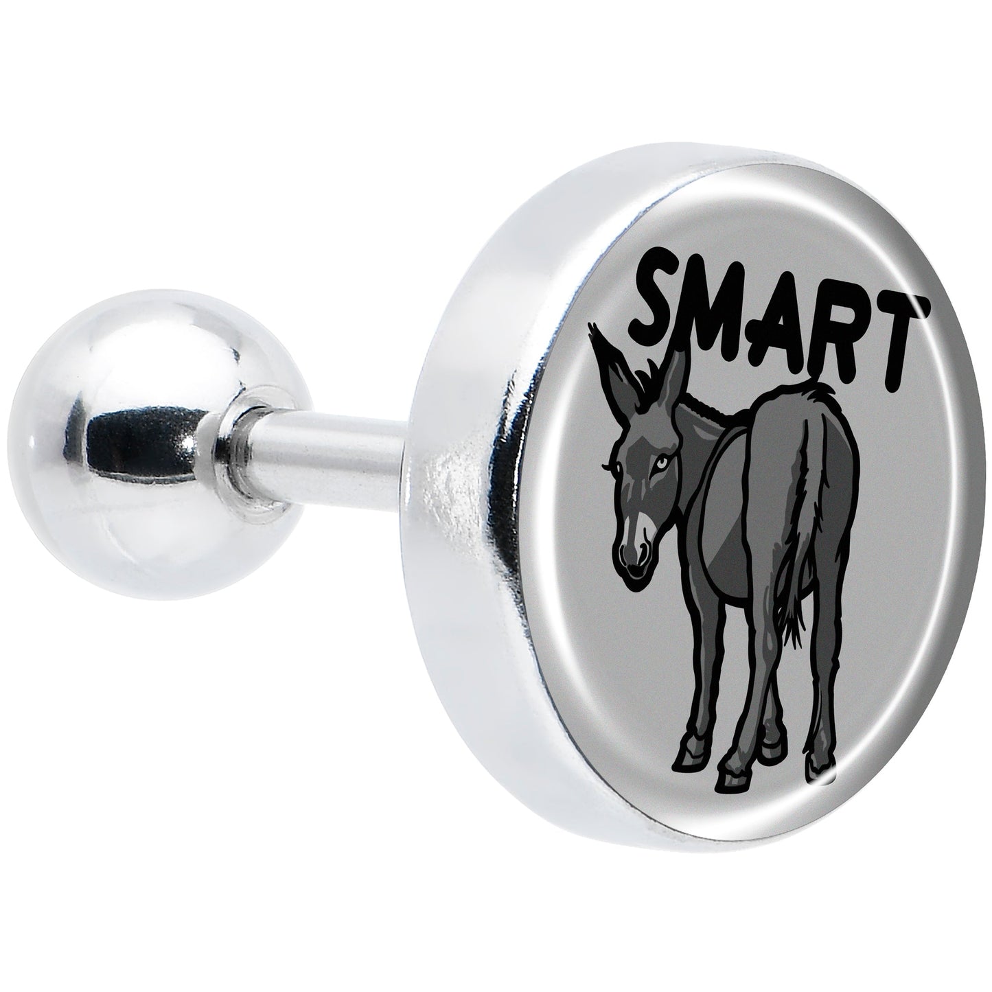 16G 1/4 Donkey Smart Ass Tragus Cartilage Earring by Onyx O