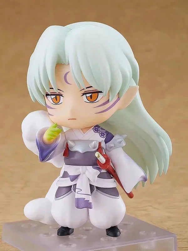 Cute Inuyasha and Sesshoumaru Anime FIgurines, Kawaii Chibi Action Figures PVC Cute Toys 10 cm
