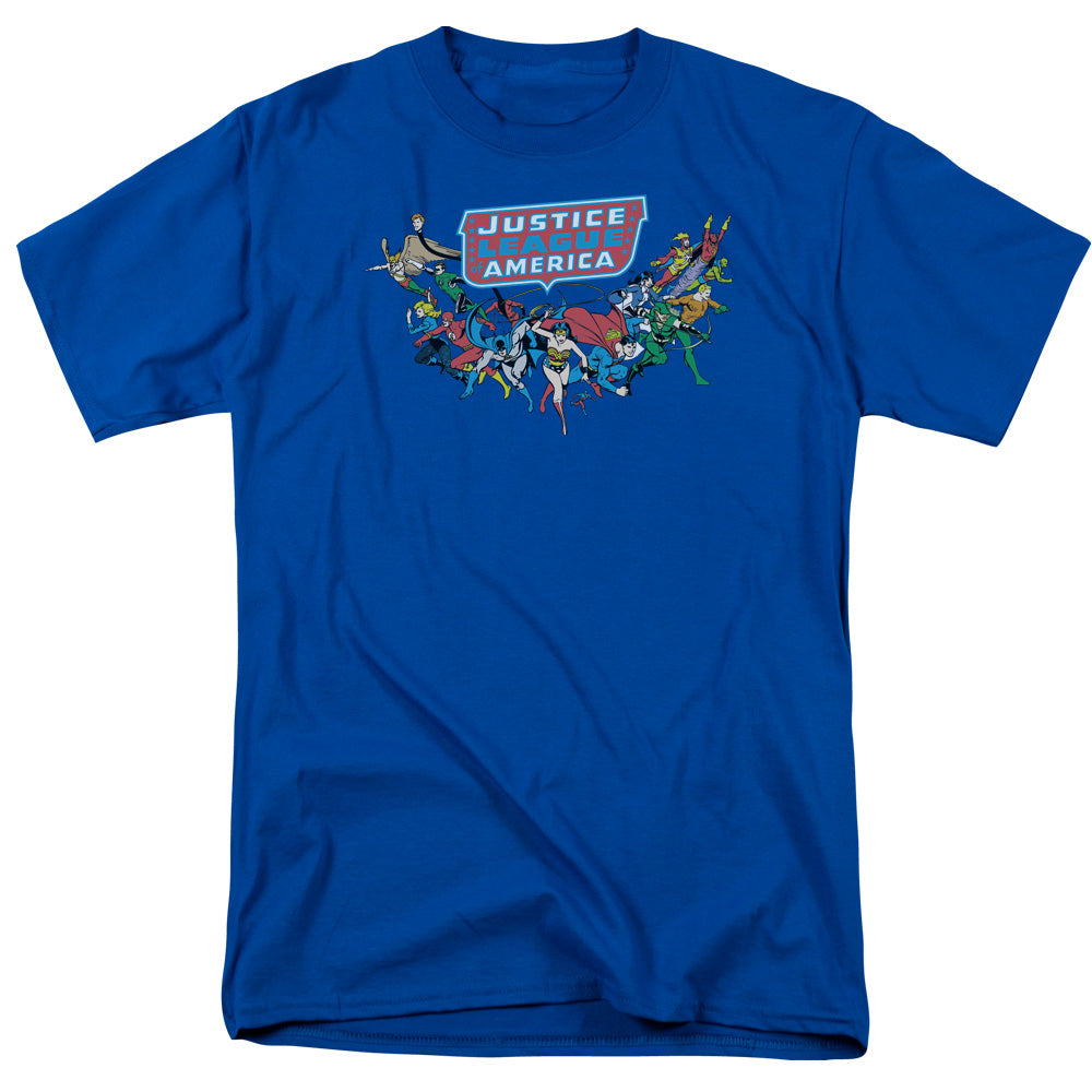 Dc Here They Come Mens T Shirt Royal Blue Officially Licensed