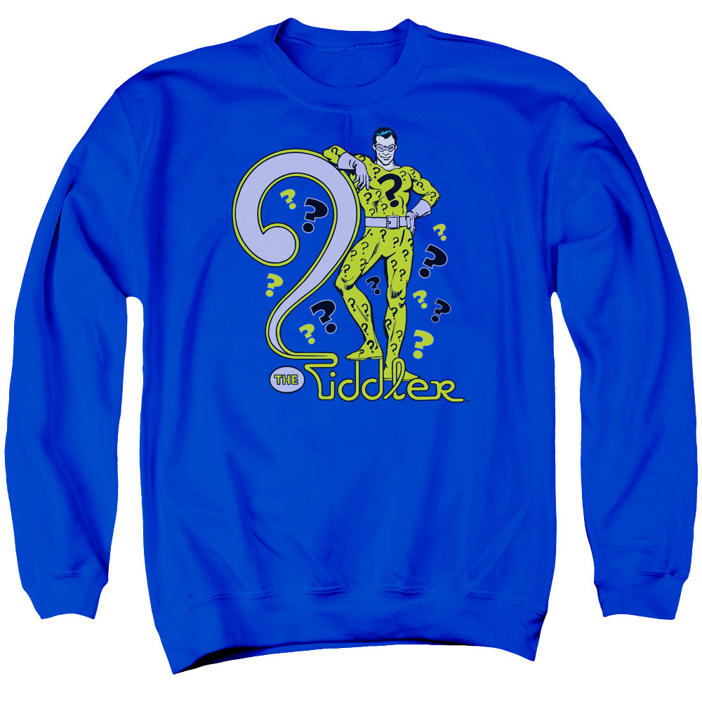 Dc The Riddler Mens Crewneck Sweatshirt Royal
