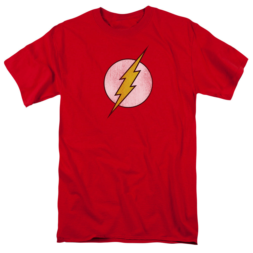 Dc Flash Flash Logo Distressed Mens T Shirt Red Officially Licensed