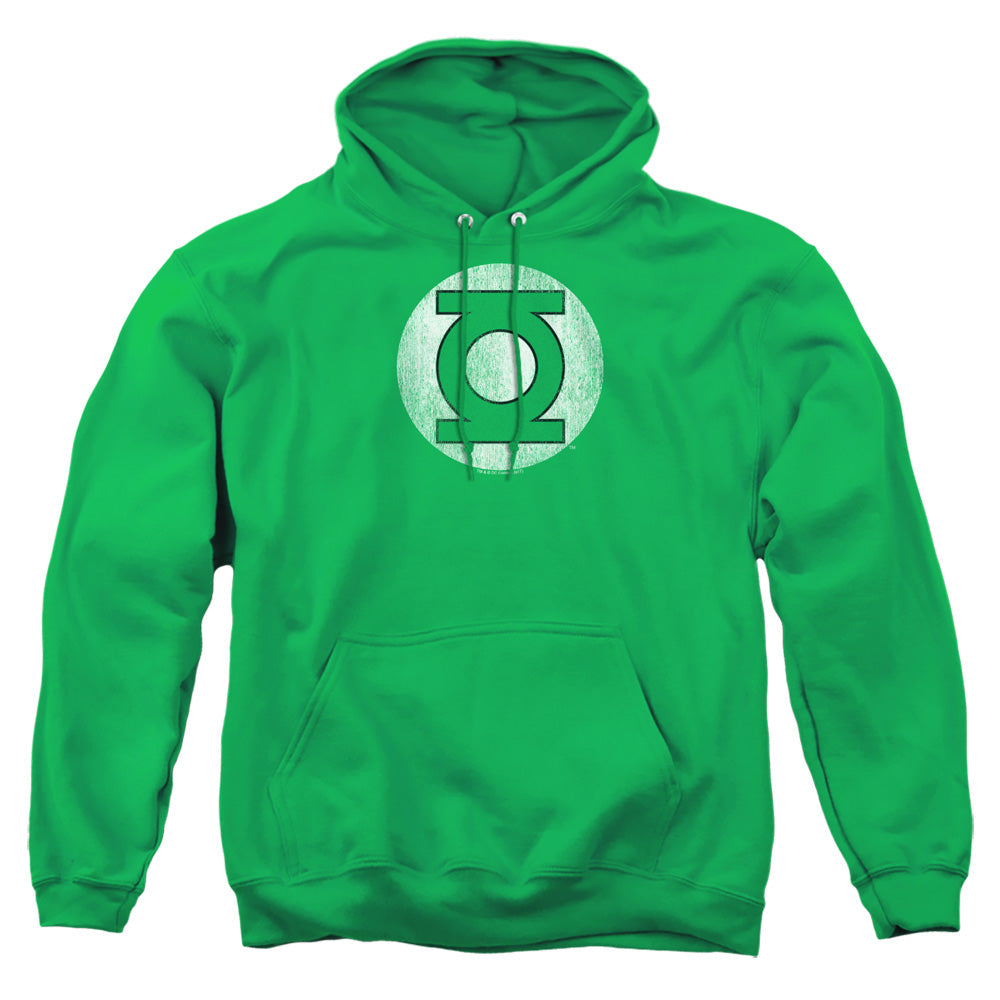 Dc Green Lantern Green Lantern Logo Distressed Mens Hoodie Kelly Green Officially Licensed
