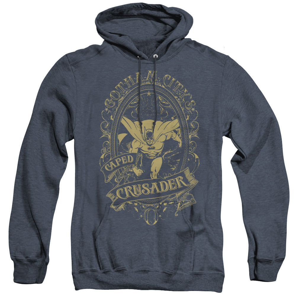 Dc Gotham Crusader Mens Heather Hoodie Navy Officially Licensed