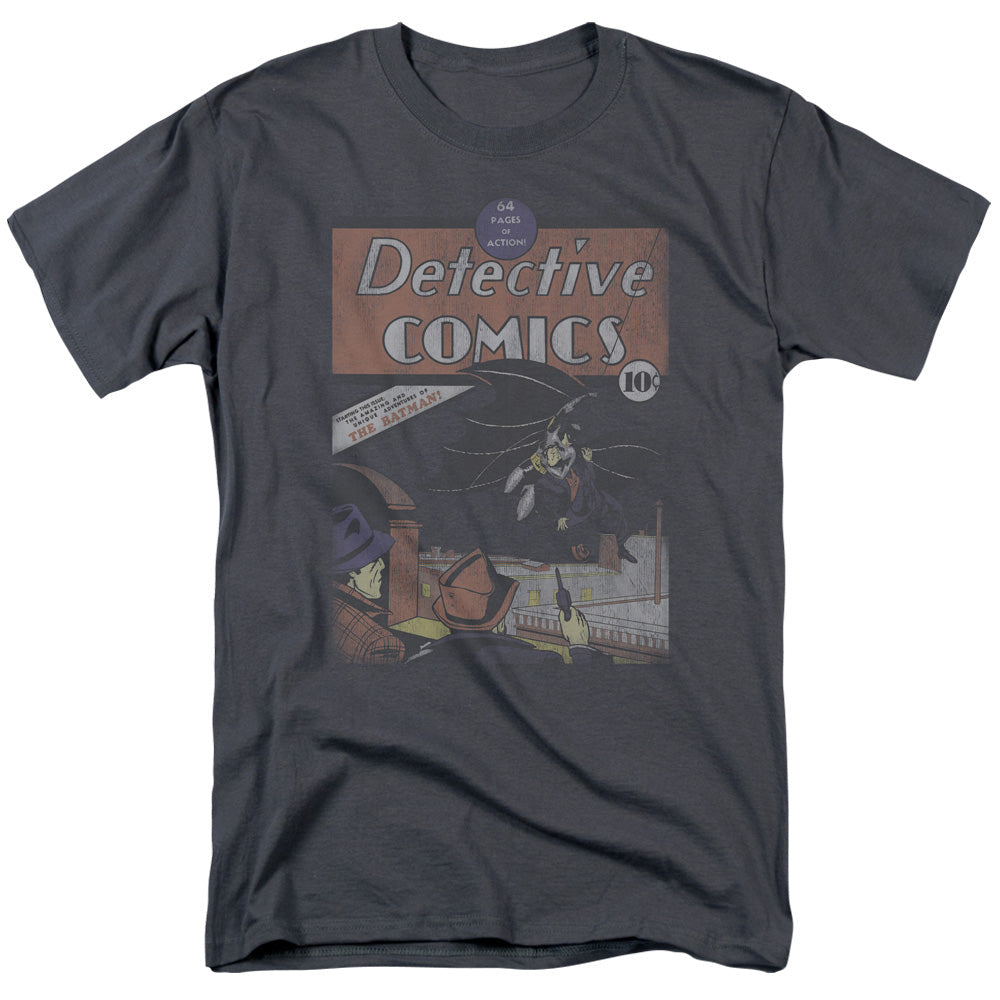 Dc Detective #27 Distressed Mens T Shirt Charcoal Officially Licensed