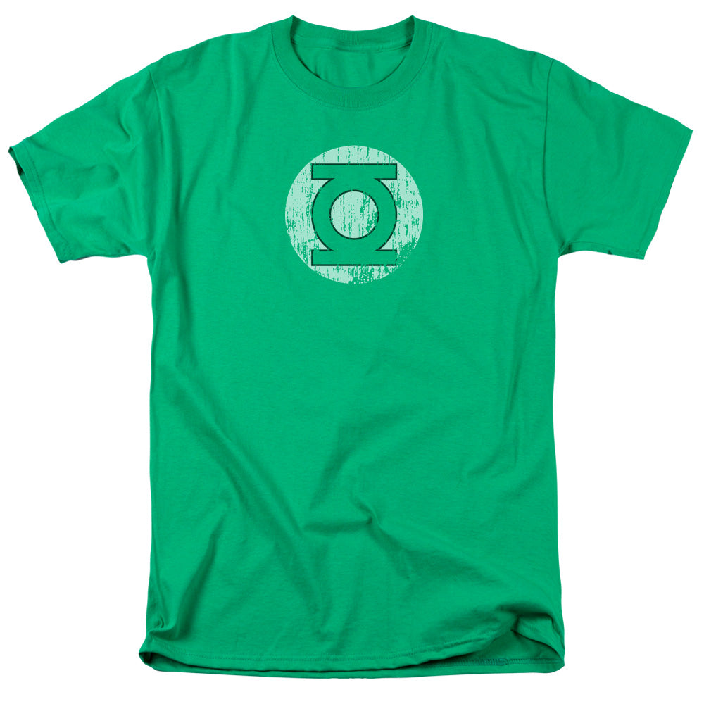 Dc Distressed Lantern Logo Mens T Shirt Kelly Green Officially Licensed