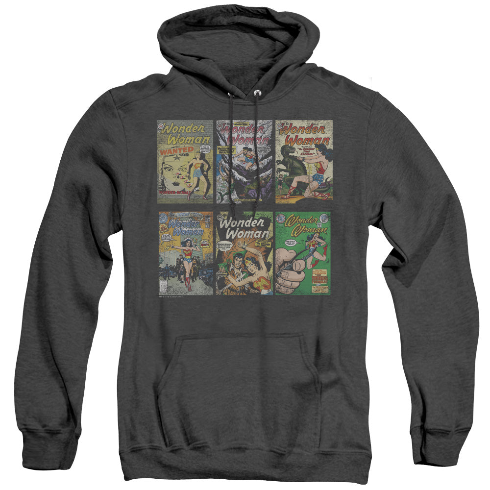 Dc Ww Covers Heather Mens Hoodie Black Officially Licensed