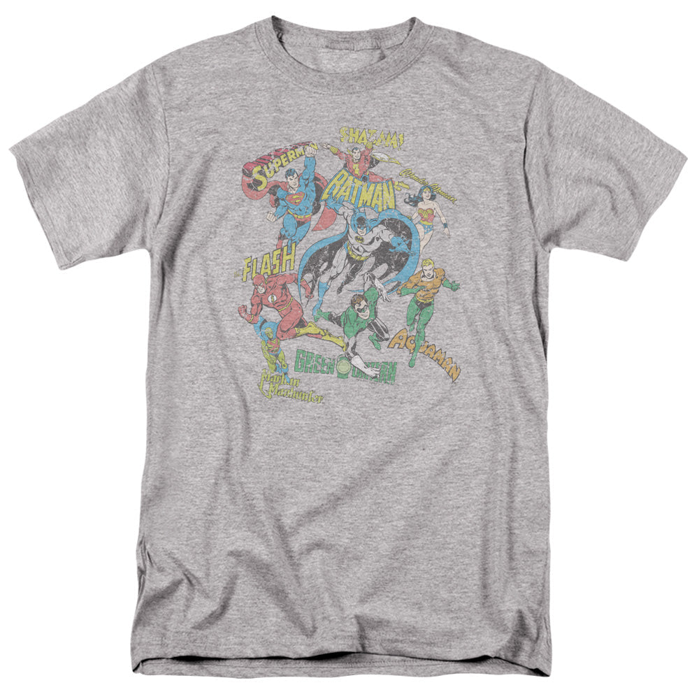 DC Comics Super Collage Mens T Shirt Silver Officially Licensed