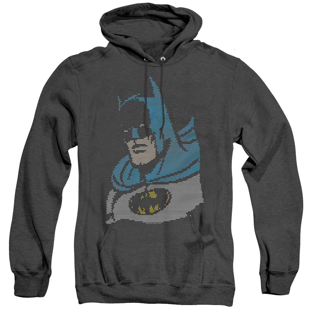 DC Comics Lite Brite Batman Heather Mens Hoodie Black Officially Licensed