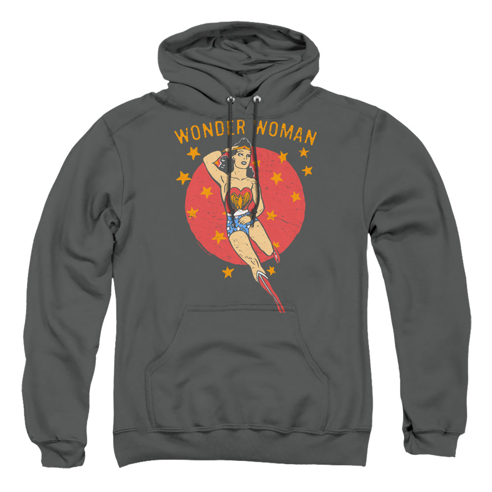 Dc Wonder Circle Mens Hoodie Charcoal Officially Licensed