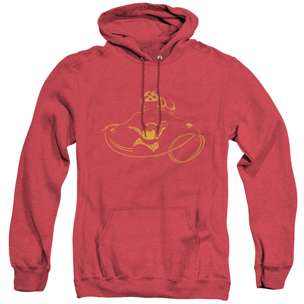 DC Comics Wonder Min Heather Mens Hoodie Red Officially Licensed