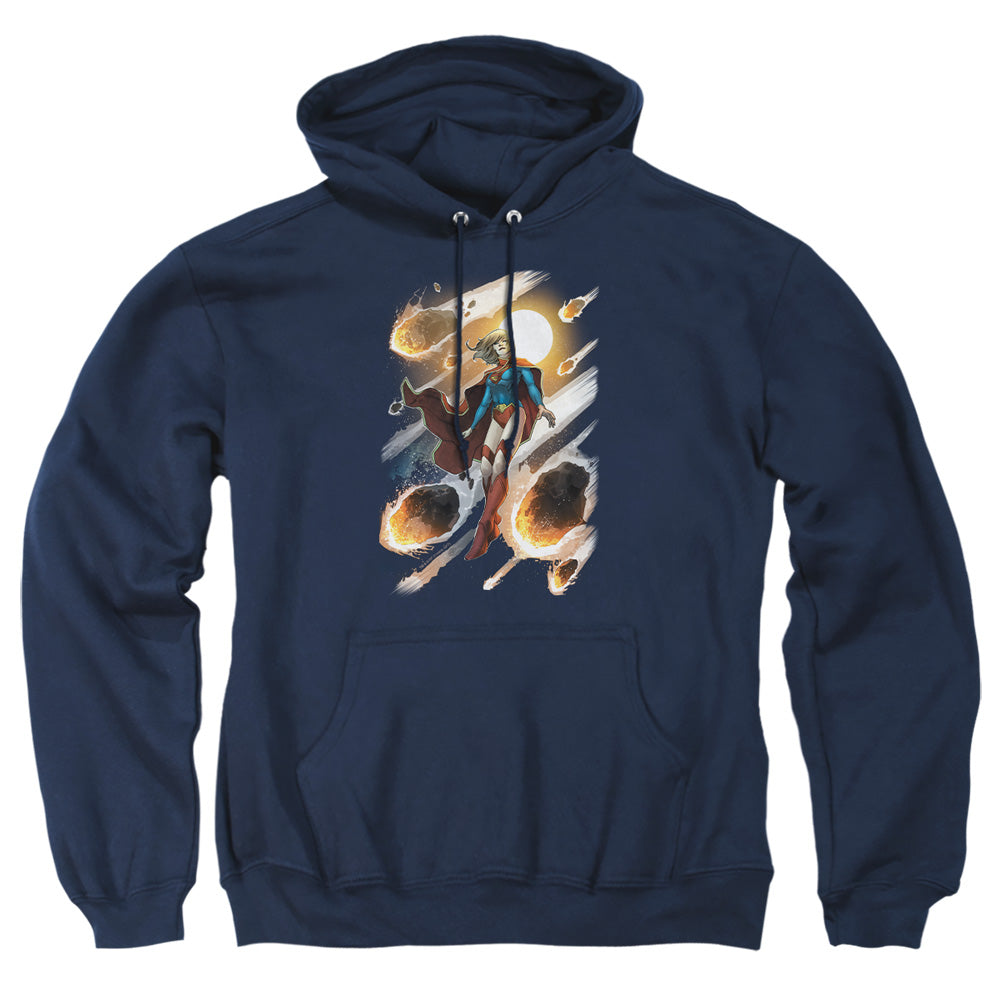 Jla Supergirl #1 Mens Hoodie Navy Officially Licensed