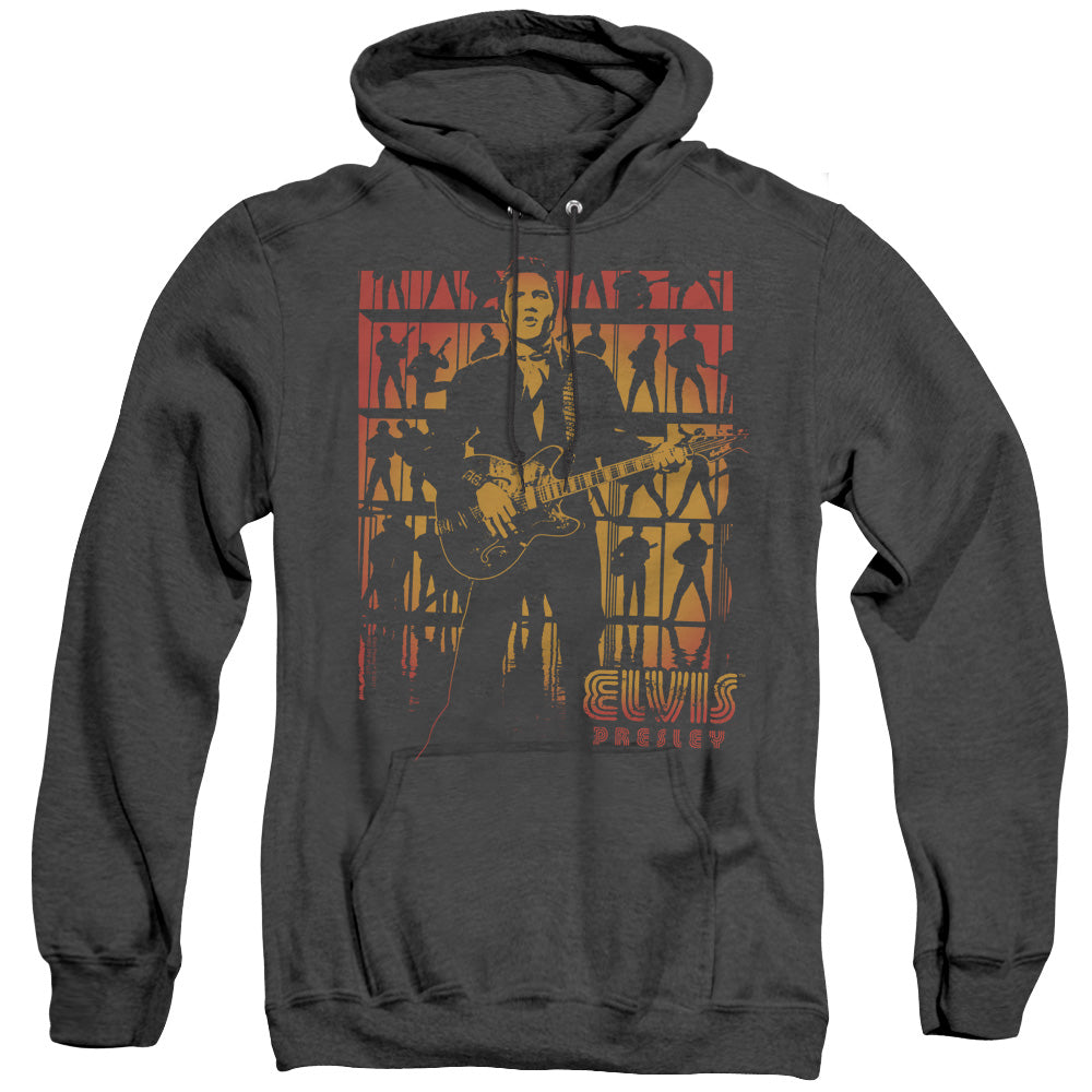 Elvis Presley Comeback Spotlight Heather Mens Hoodie Black Officially Licensed