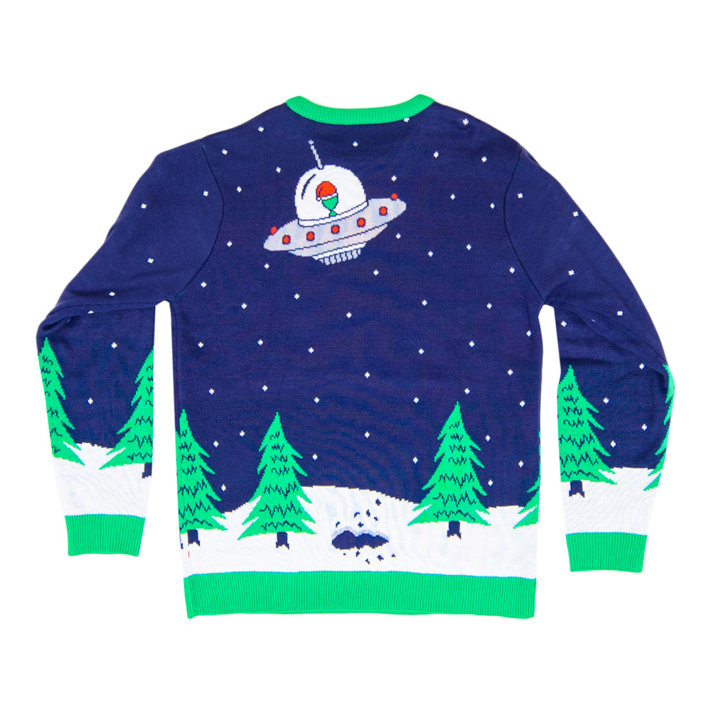Flying Saucer Funny Unisex Tree Abduction Ugly Christmas Sweater