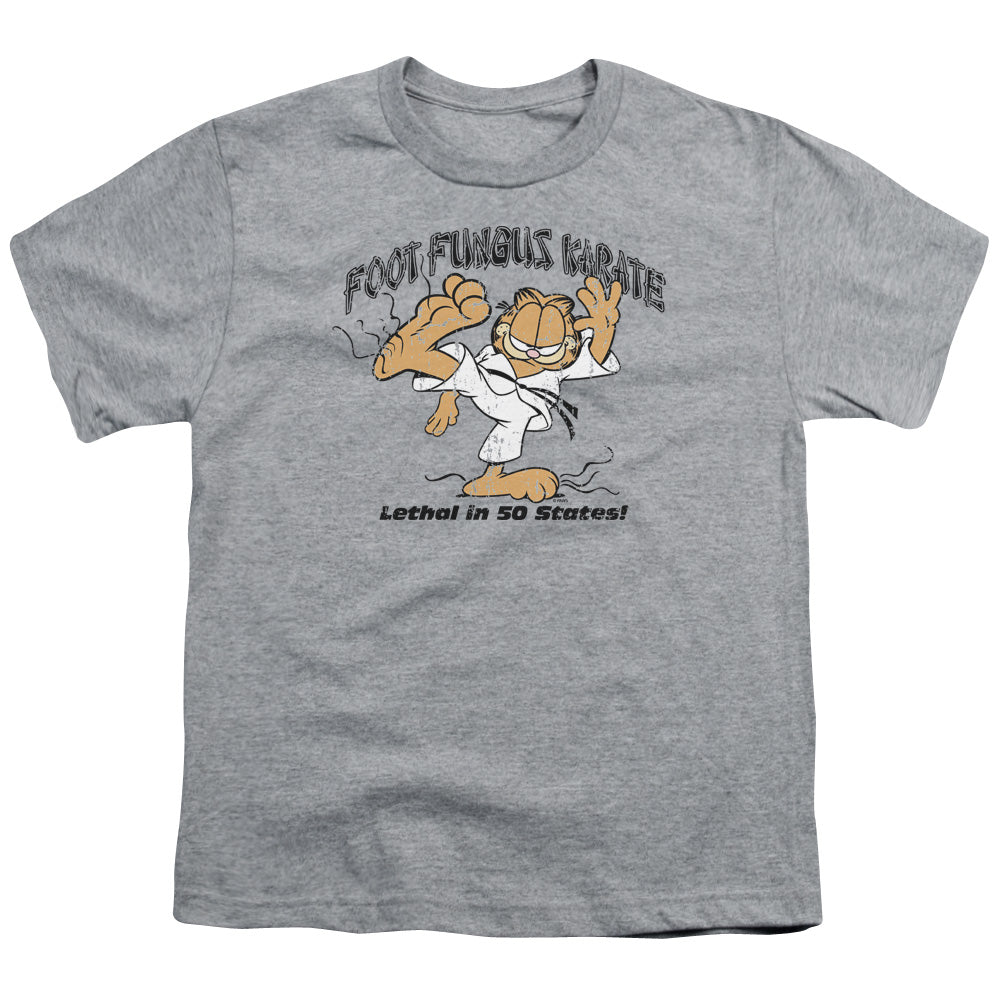 Garfield Foot Fungus Karate Kids Youth T Shirt Athletic Heather