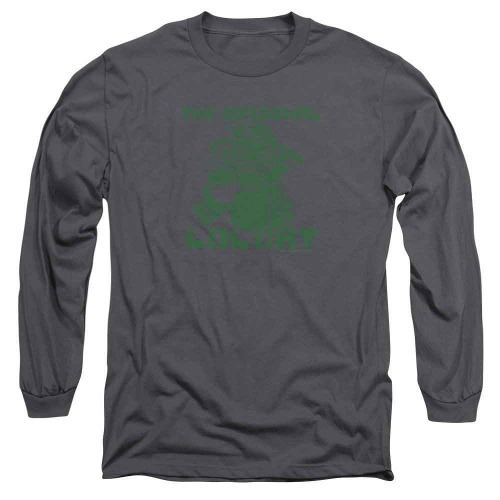 Garfield Og Lol Mens Long Sleeve Shirt Charcoal Officially Licensed