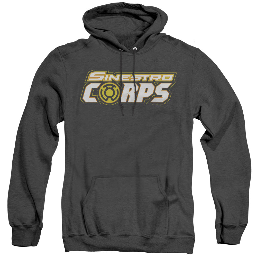 Green Lantern Sinestro Corps Logo Heather Mens Hoodie Black Officially Licensed