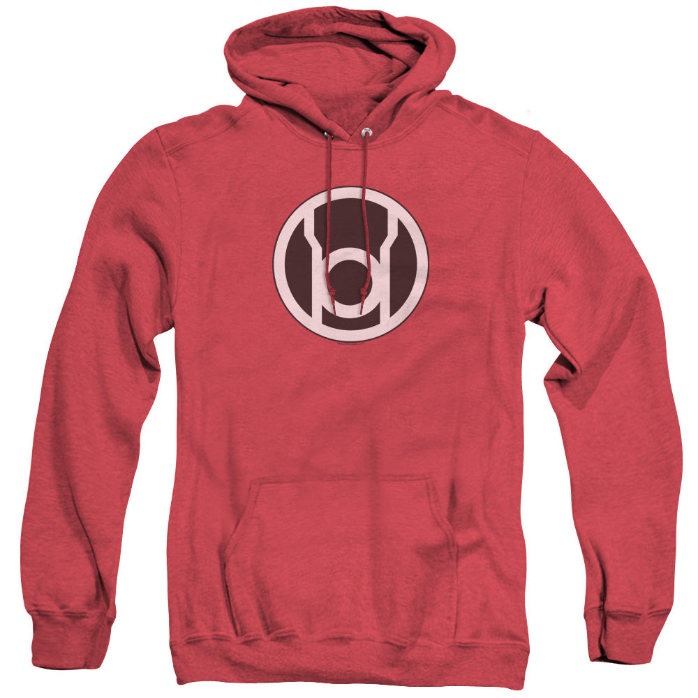 Green Lantern Red Lantern Logo Heather Mens Hoodie Red Officially Licensed