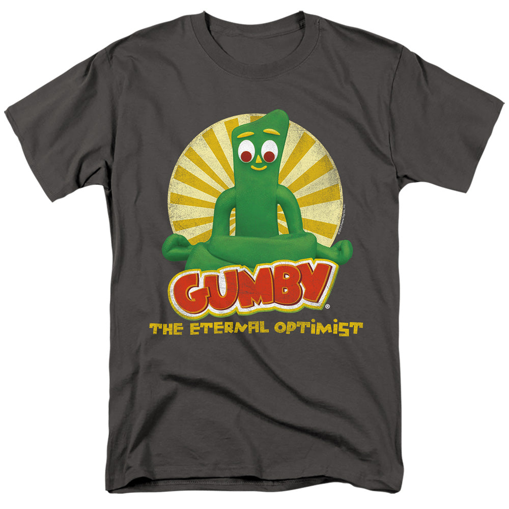 Gumby Optimist Mens T Shirt Charcoal Officially Licensed