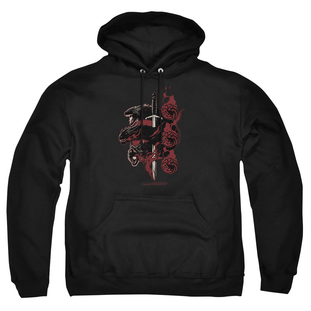 Game Of Thrones Targaryen Dragons Mens Hoodie Black Officially Licensed