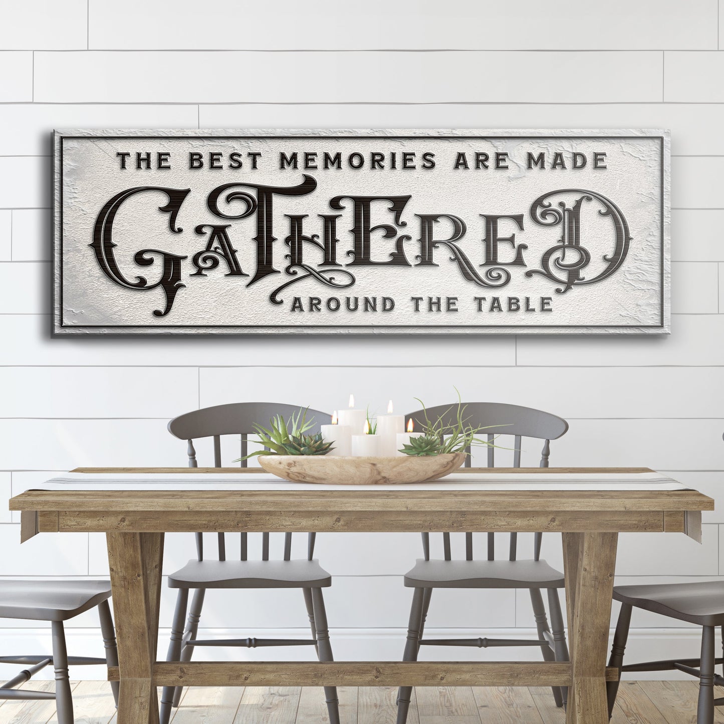 Gathered Around Table Sign II