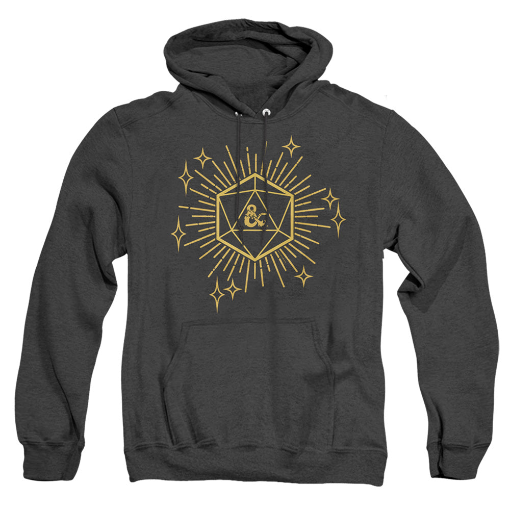 Dungeons And Dragons Year Of The Dragon Lucky D20 Heather Mens Hoodie Black Officially Licensed