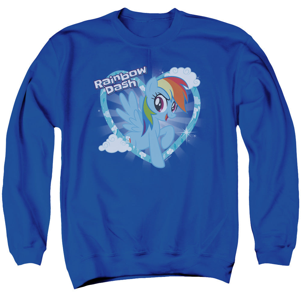 My Little Pony Tv Rainbow Dash Mens Crewneck Sweatshirt Royal Blue Officially Licensed