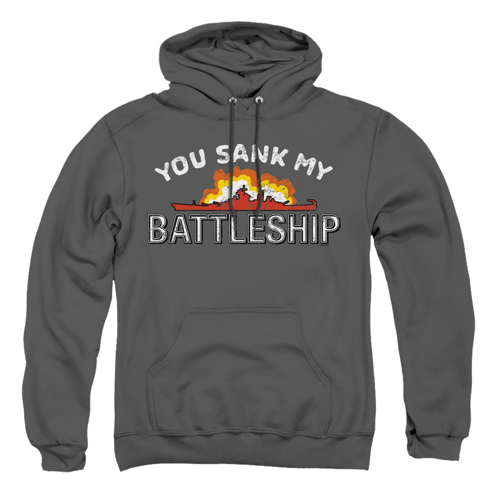 Battleship Sunk Mens Hoodie Charcoal Officially Licensed