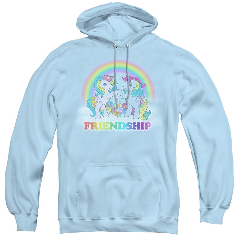My Little Pony Retro Friendship Mens Hoodie Light Blue Officially Licensed