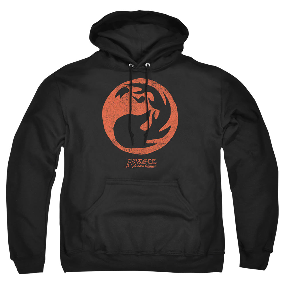 Magic The Gathering Red Symbol Mens Hoodie Black Officially Licensed
