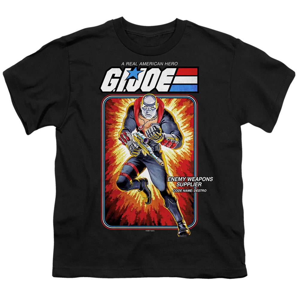 G.I. Joe Destro Card Kids Youth T Shirt Black Officially Licensed