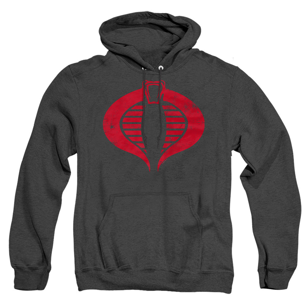 G.I. Joe Cobra Logo Heather Mens Hoodie Black Officially Licensed