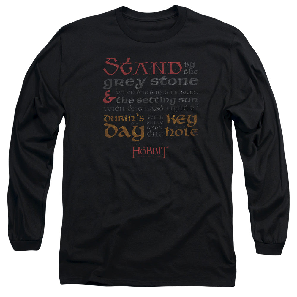 Hobbit Keyhole Mens Long Sleeve Shirt Black Officially Licensed