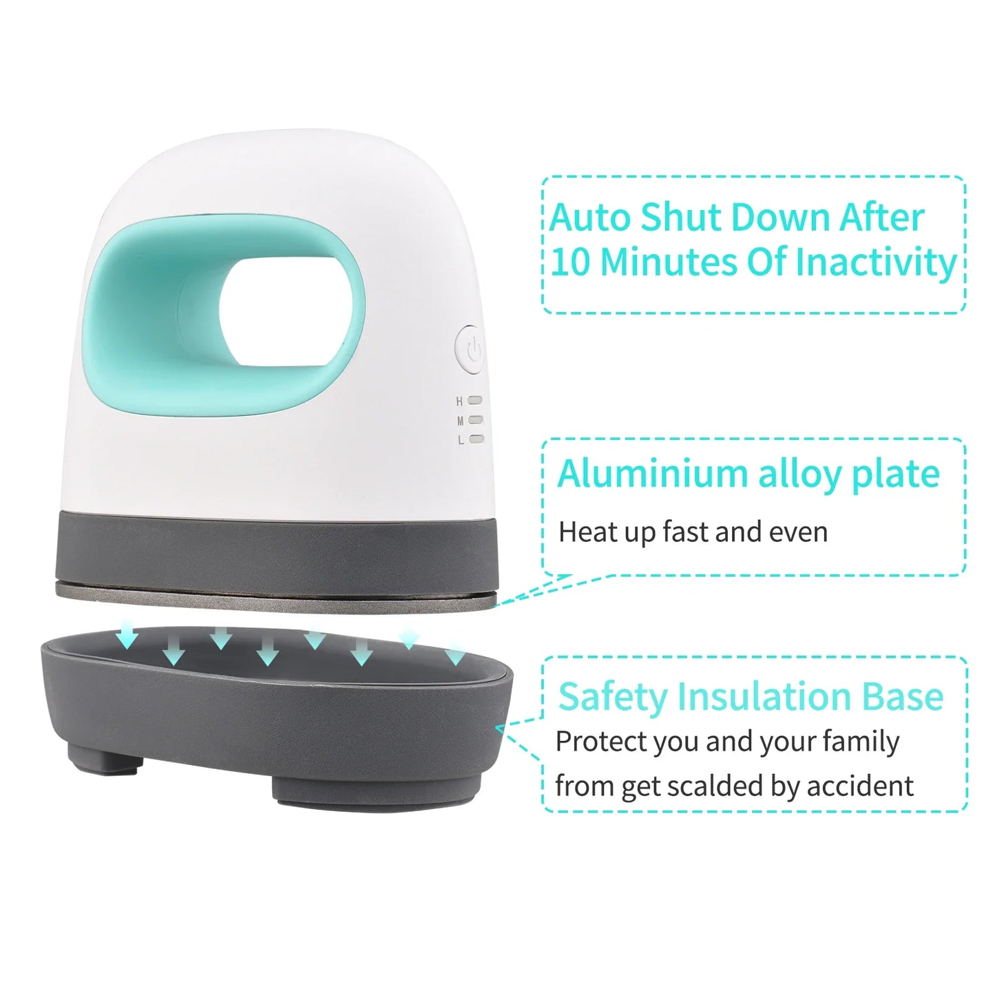 Mini Heat Press Machine T-Shirt Printing Easy Heating Transfer Press Iron Machines for Clothes Bags Hats Pads Blanket Leather