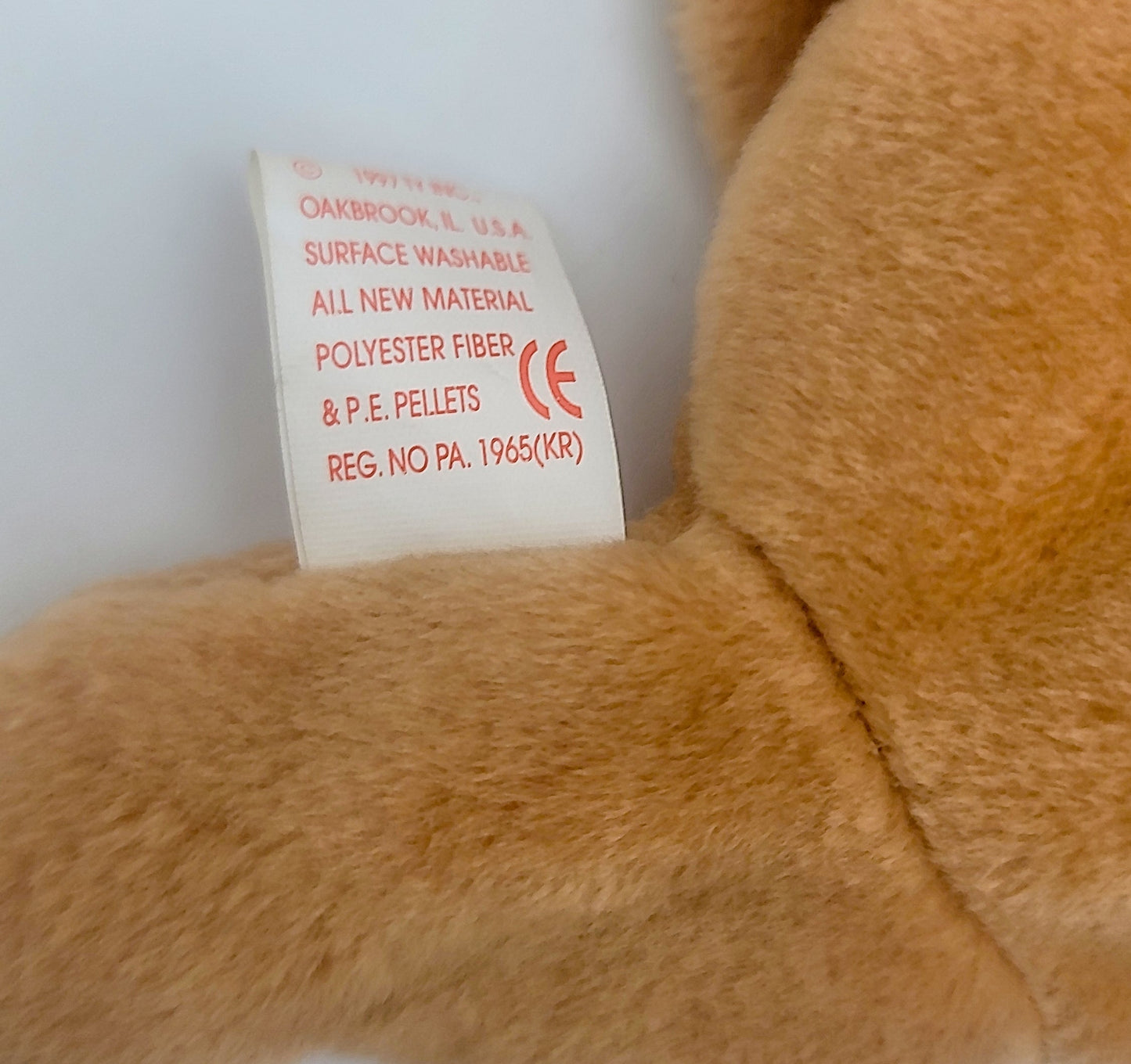 Ty Beanie Baby Spunky The Cocker Spaniel 1997 Retired With Tag Errors, Pellets