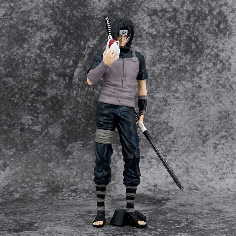 Itachi Uchiha Anime Figure, Mangekyo Sharingan Naruto Shippuden Figurine, 11 in