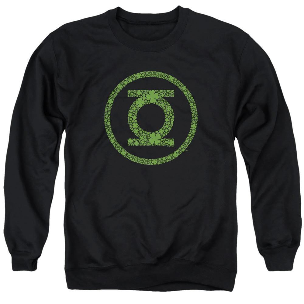 Green Lantern St. Patrick'S Day Shamrock Logo Mens Crewneck Sweatshirt Black Officially Licensed
