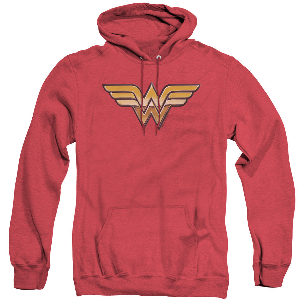 Justice League Of America Golden Mens Heather Hoodie Red Officially Licensed
