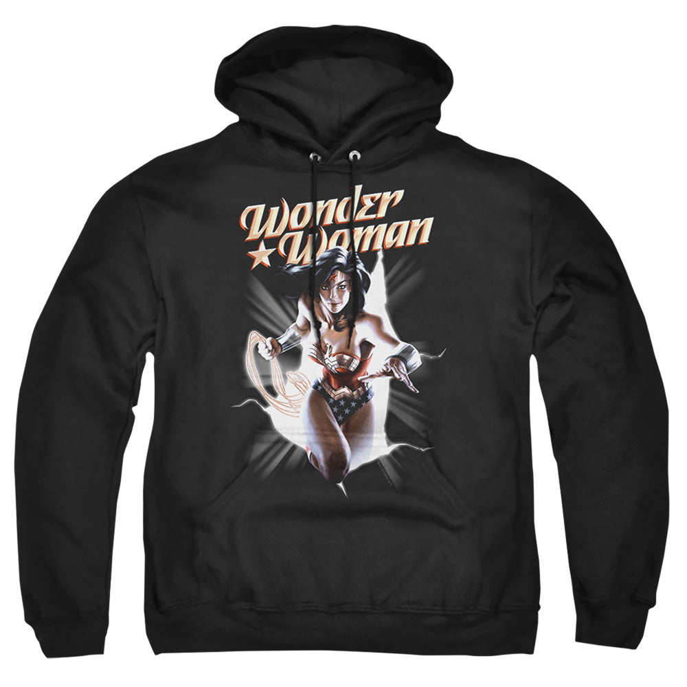 Justice League Of America Ww Break Out Mens Hoodie Black Officially Licensed